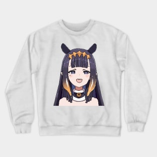 ninomae inanis beauty anime girl pixels Crewneck Sweatshirt